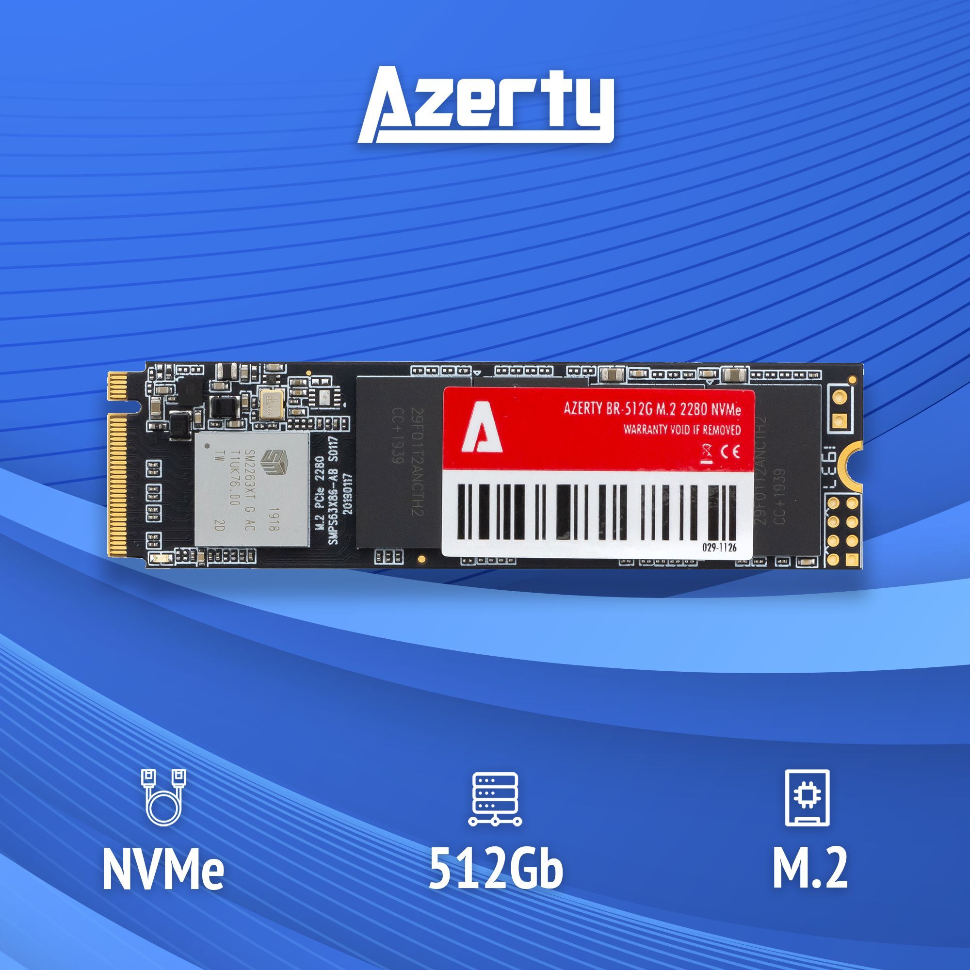 Azerty512ГБВнутреннийSSD-дискM.2NVMe(029-1126)