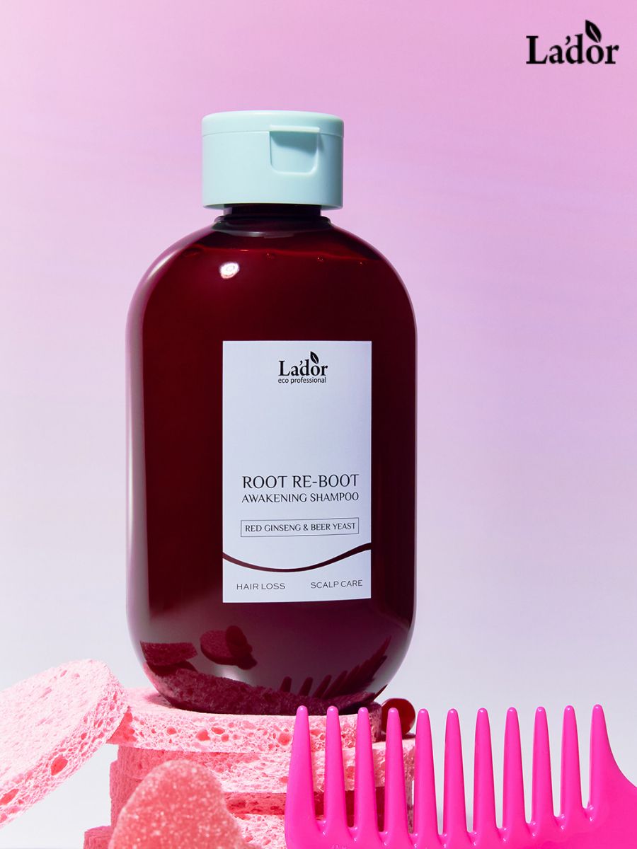 Корень для волос отзывы. Lador root re-Boot Awakening Shampoo Red Ginseng & Beer yeast. Shampoo with root inside.