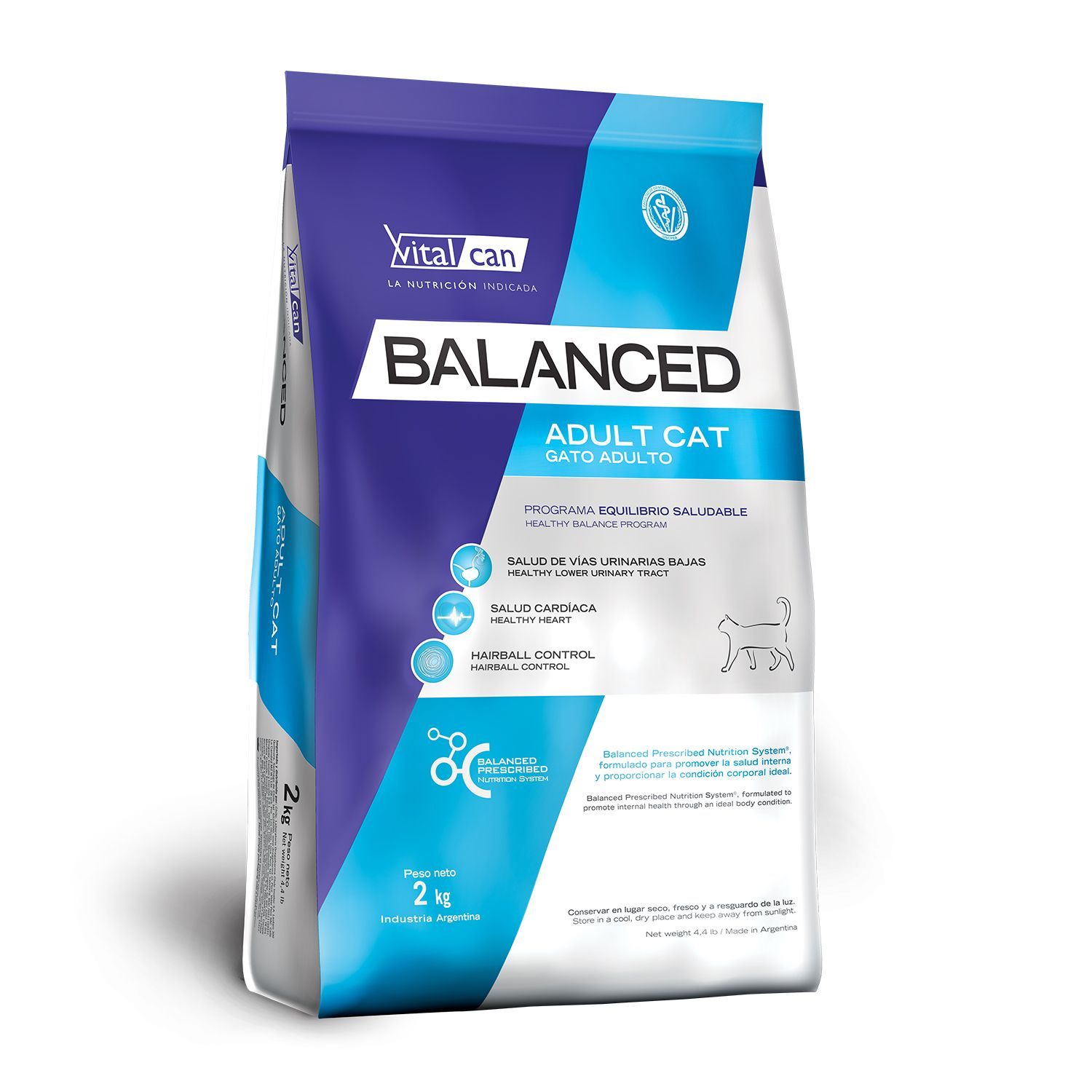 Сухой корм для взрослых кошек Vitalcan Balanced, с курицей, суперпремиум, 2 кг