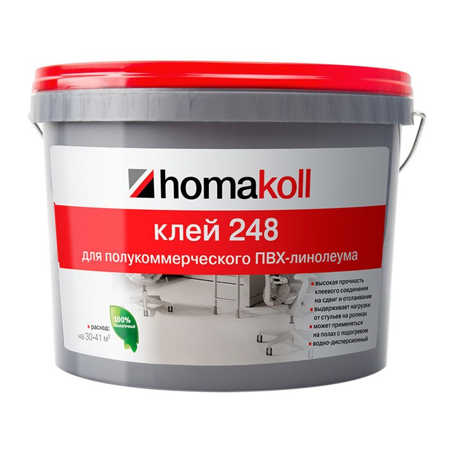 Клей для полукоммерческого ПВХ-линолеума Homakoll 248 14 кг