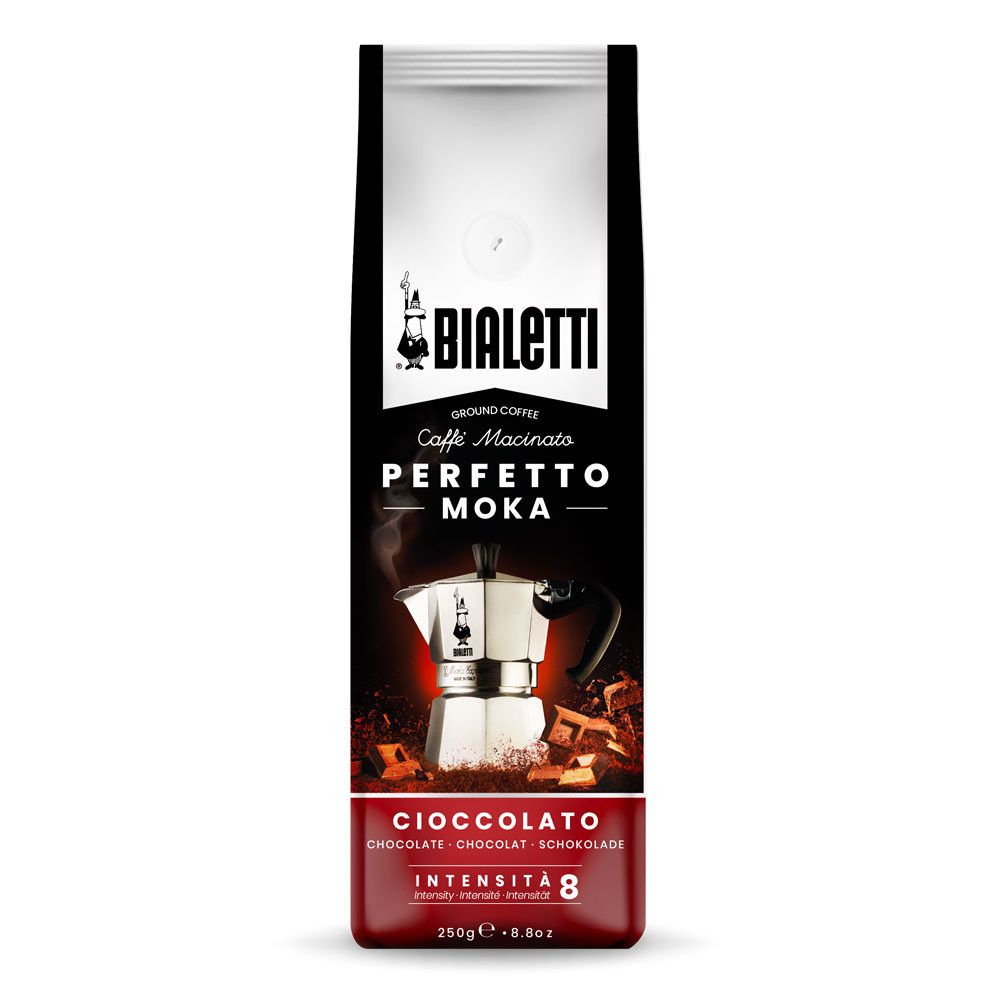 Кофе молотый Bialetti Perfetto Moka Cioccolato (со вкусом шоколада) пачка 250гр