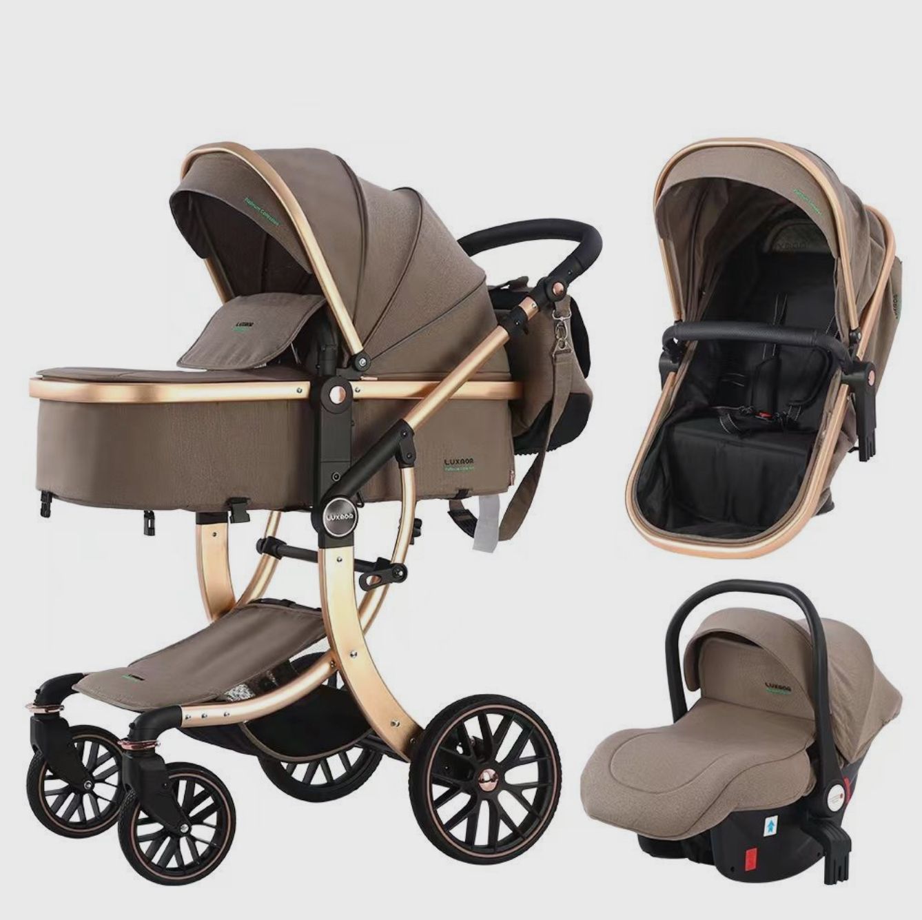 Коляски 3 в 1 Luxmom (Люксмам) – купить детскую коляску 3 в 1 на OZON ...