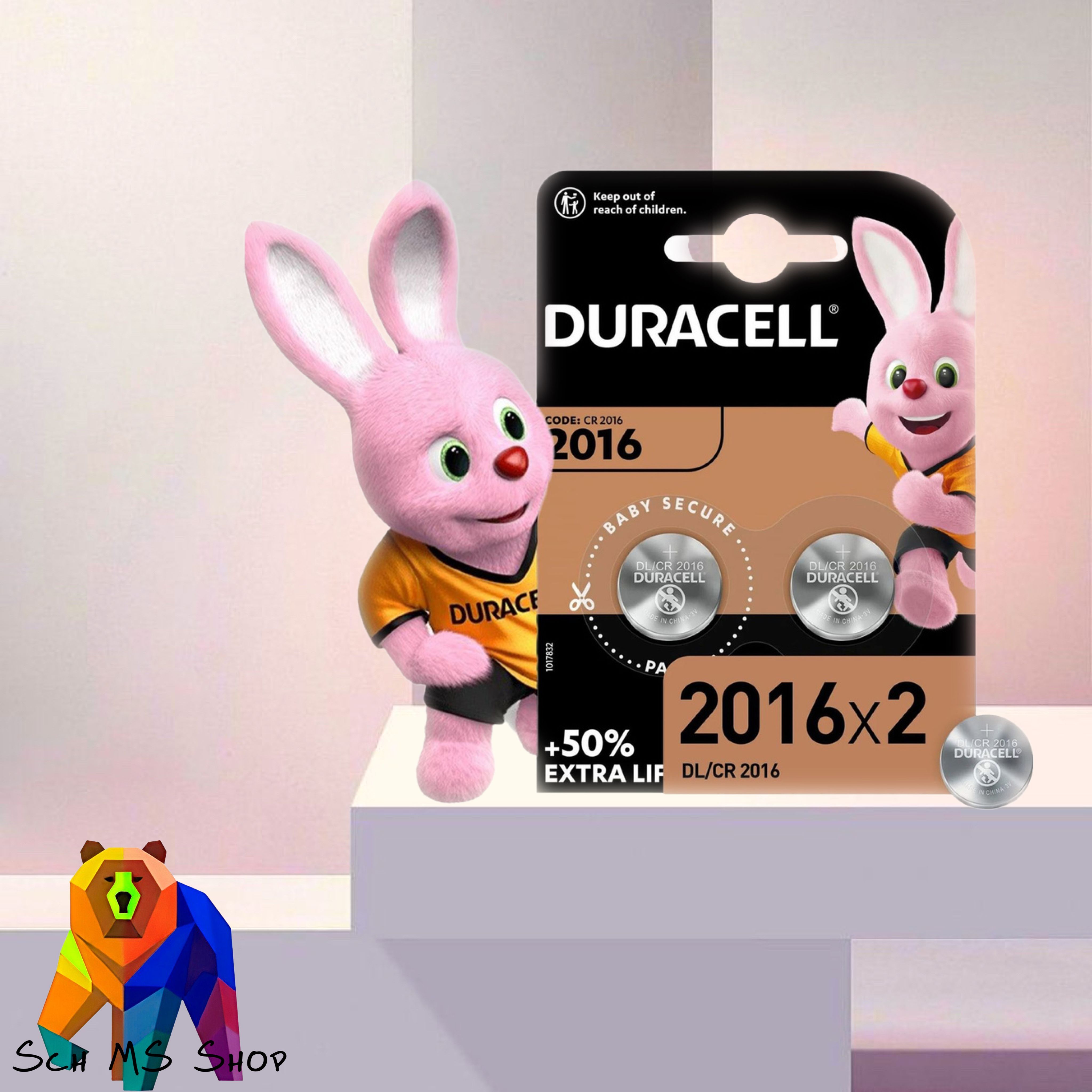 DuracellБатарейкаCR2016,Литиевыйтип,3В,2шт