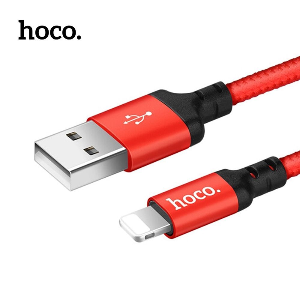 hocoКабельдлямобильныхустройствUSB2.0Type-A/AppleLightning,2м,красный