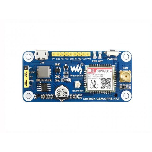 Плата расширения Waveshare SIM800C GSM/GPRS/Bluetooth для Raspberry Pi