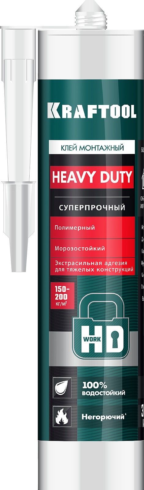 KRAFTOOLHEAVYDUTY,310мл,белый,особопрочныймонтажныйклей(41348)