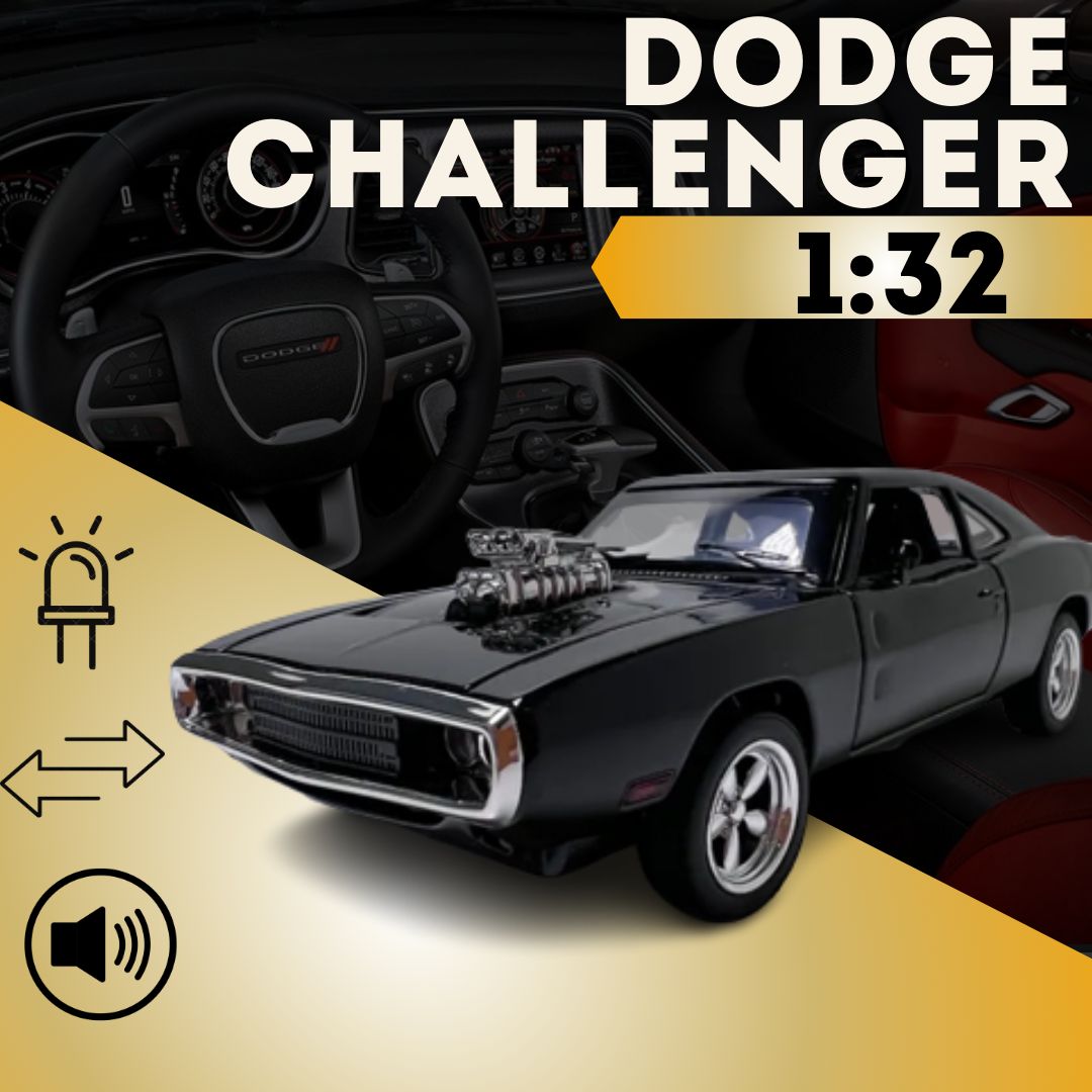 Металлическая машинка Dodge Challenger Додж Челленджер Форсаж (Доминик  Торетто), инерционная, со светом и звуком 1:32 - купить с доставкой по  выгодным ценам в интернет-магазине OZON (1252262206)