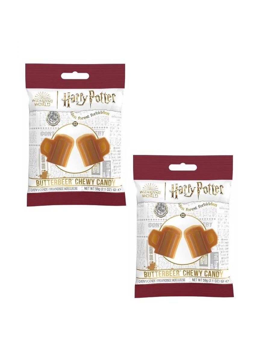 Жевательный мармелад Jelly Belly Harry Potter Butterbeer Сливочное пиво, 2  шт х 59 гр - купить с доставкой по выгодным ценам в интернет-магазине OZON  (1276564079)