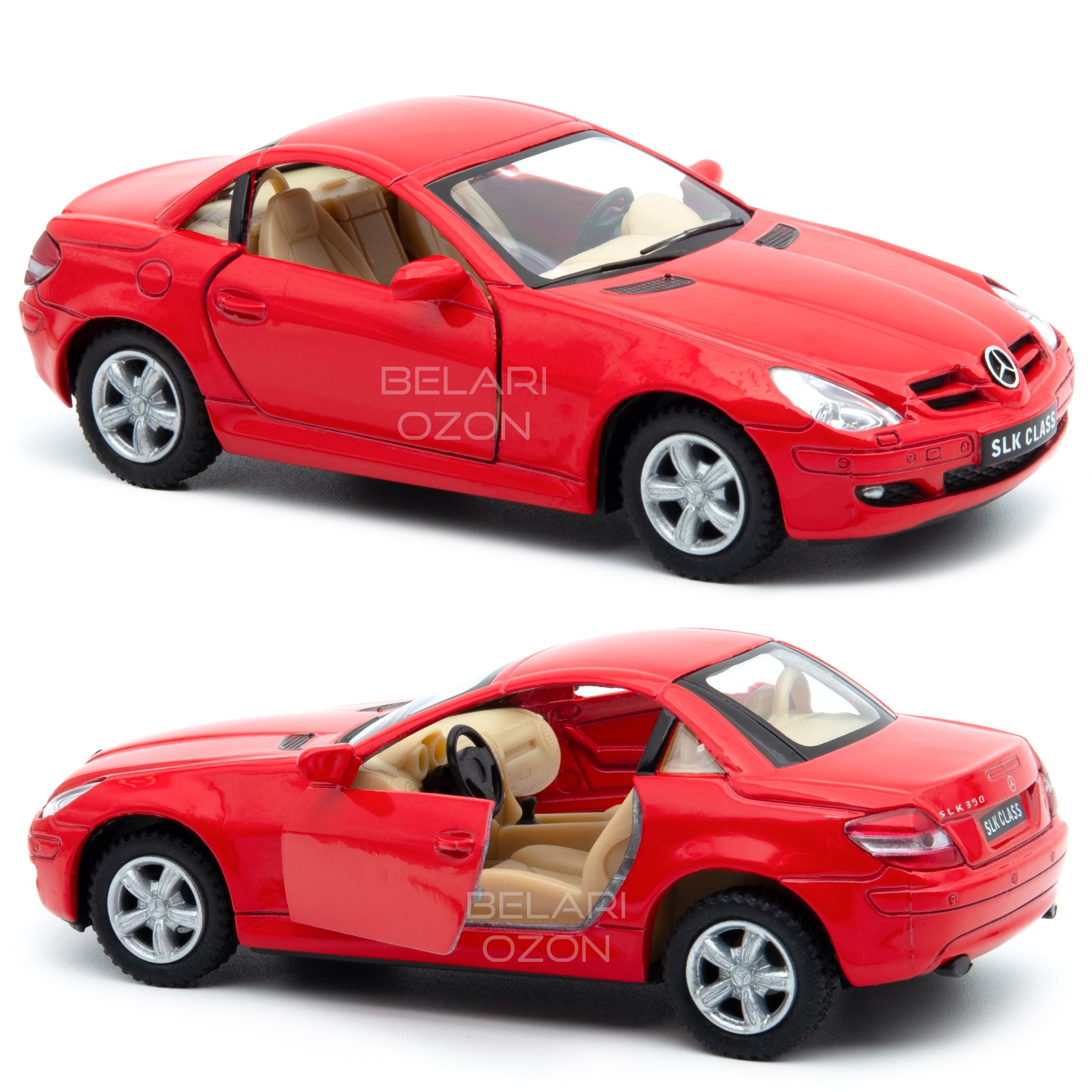 Машинка металлическая Kinsmart 1:32 Mercedes-Benz SLK Class (Мерседес-Бенц  СЛК) KT5095D инерционная, двери открываются / Красный - купить с доставкой  по выгодным ценам в интернет-магазине OZON (696594588)