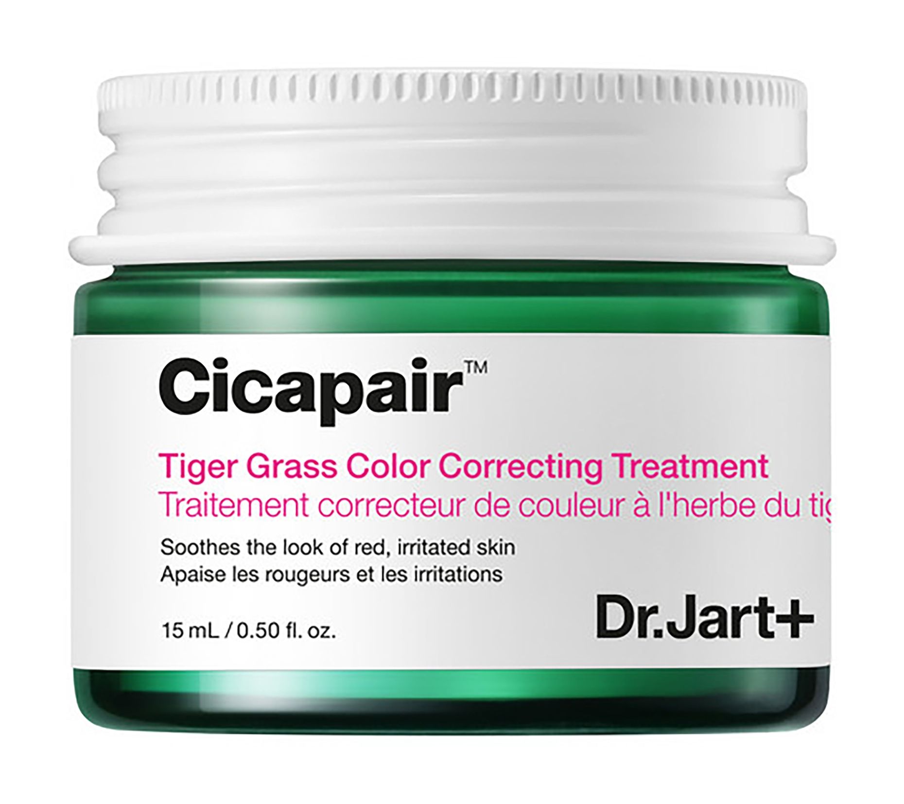 Dr.jart cicapair tiger grass color correcting treatment SPF 22 PA++ Цветокорректирующий крем для лица с экстрактом центеллы азиатской, 15 мл