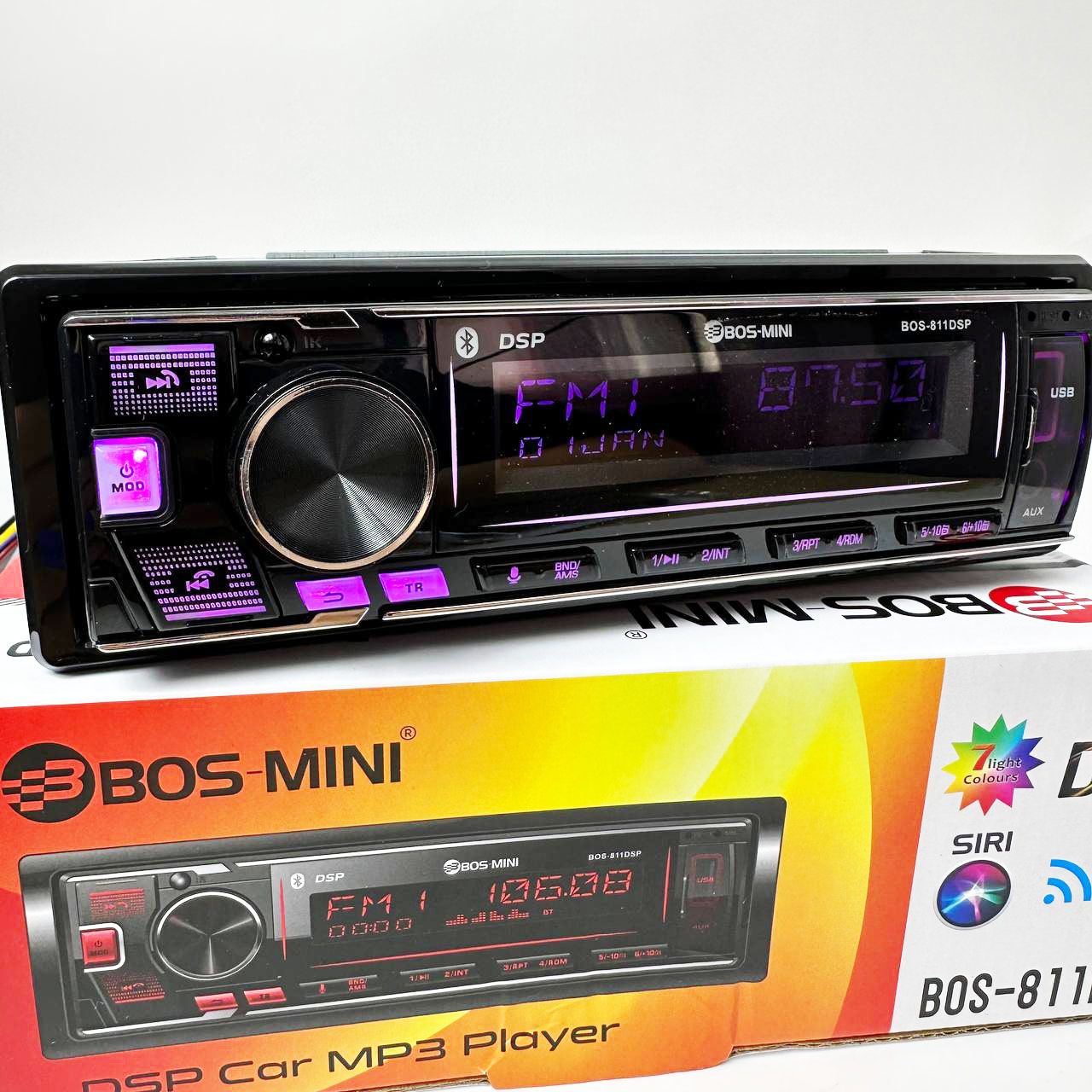 Процессорная автомагнитола 1 DIN BOS-MINI / DSP / Bluetooth / Aux / Usb1  DIN - купить в интернет-магазине OZON с доставкой по России (1289036511)