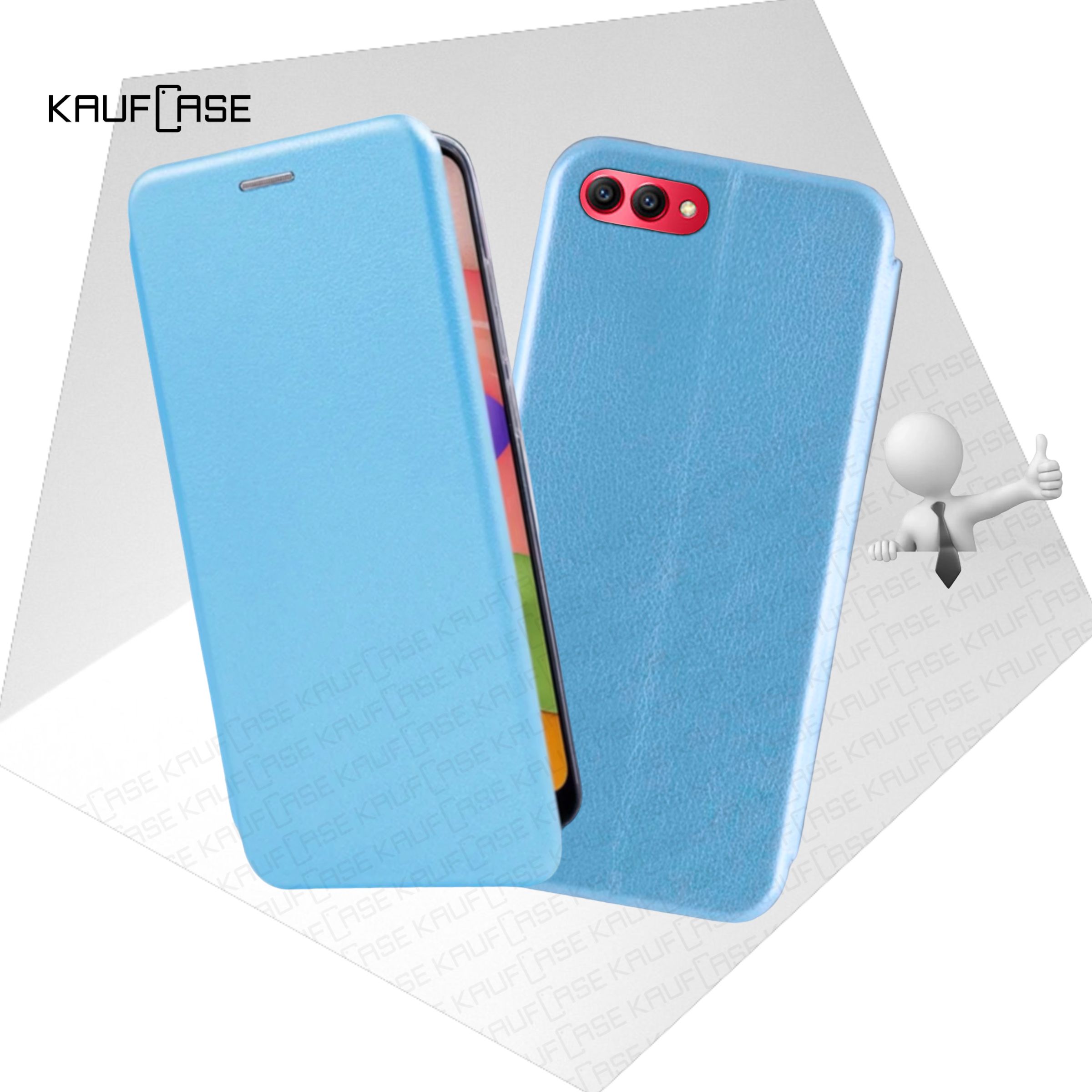 Чехол книжка KaufCase для телефона Huawei Honor View 10 (V10) (BKL-L09) (5.99"), голубой. Трансфомер