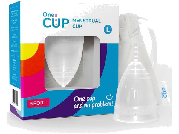 Менструальная чаша прозрачная OneCUP SPORT