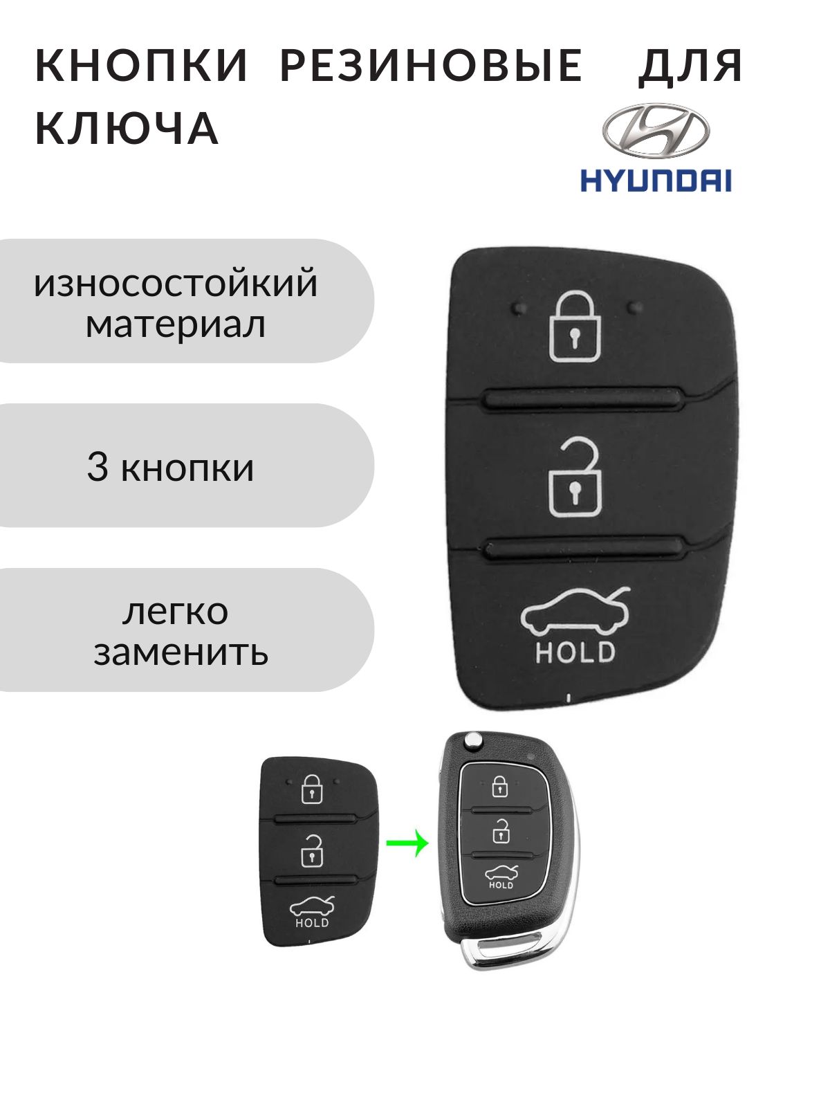 Кнопки для ключа зажигания Hyundai