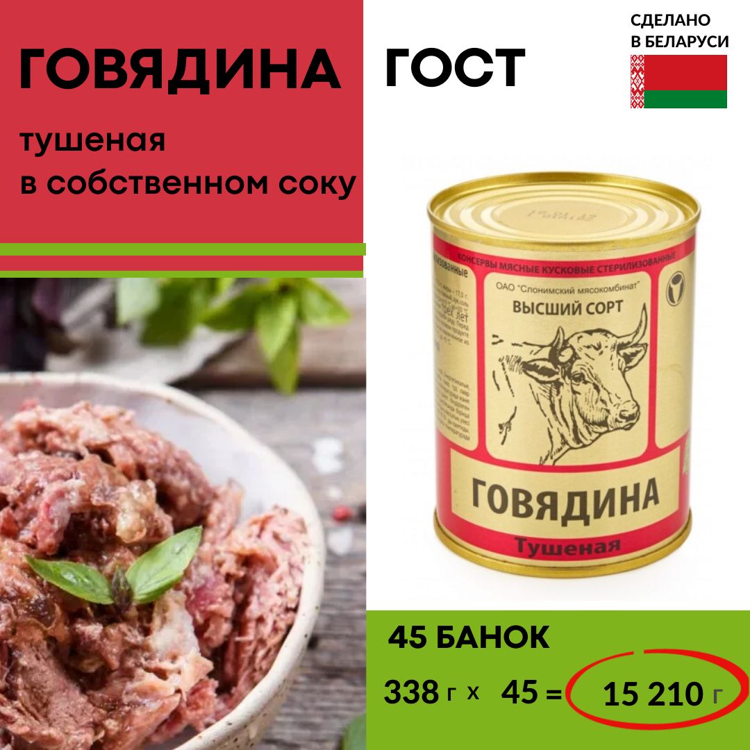 Консервы мясные кусковые в собственном соку 