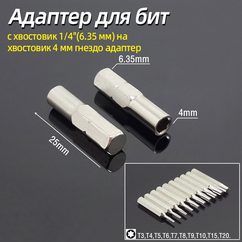 Биты Torx с Отверстием – купить в интернет-магазине OZON по низкой цене