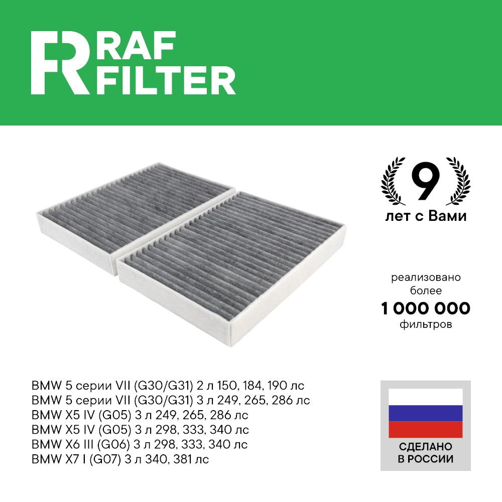 Фильтр салонный RAF Filter 009BM - купить по выгодным ценам в  интернет-магазине OZON (658292850)