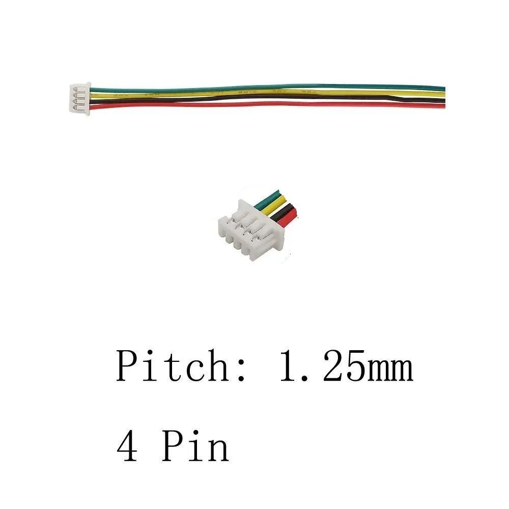 Адаптер переходник Mini Micro JST 1.25 PH4 4-Pin TTL 4Pin кабель GND 28  разъемы JST-XH PH 1,25 штекер Connector запчасти male, female аккумулятор  р/у батарея разветвитель FPV монитор провод - купить с