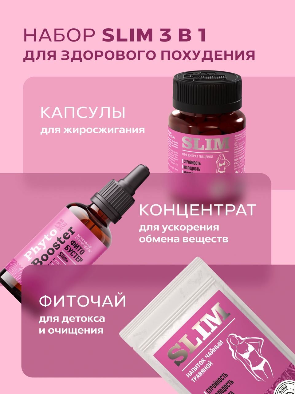 Комплекс для похудения SLIM / концентрат дренажного напитка + жиросжигатель  в капсулах + чай для очищения и детокса / л карнитин, гарциния, гуарана -  купить с доставкой по выгодным ценам в интернет-магазине OZON (1170345272)