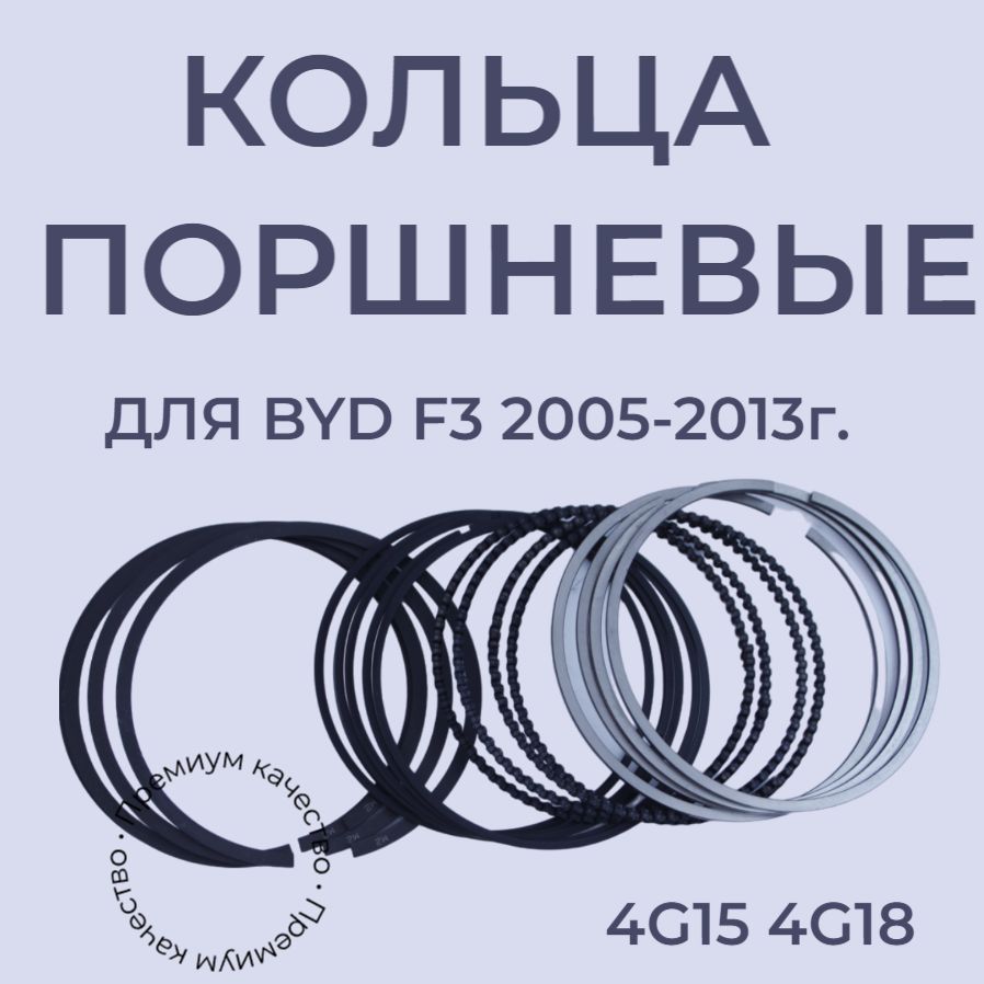 Кольца поршневые BYD F3 4G15 4G18