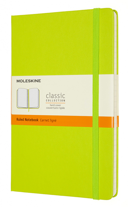 Блокнот в линейку Moleskine CLASSIC 13х21см 240стр QP060C2 твердая обложка, лайм  #1