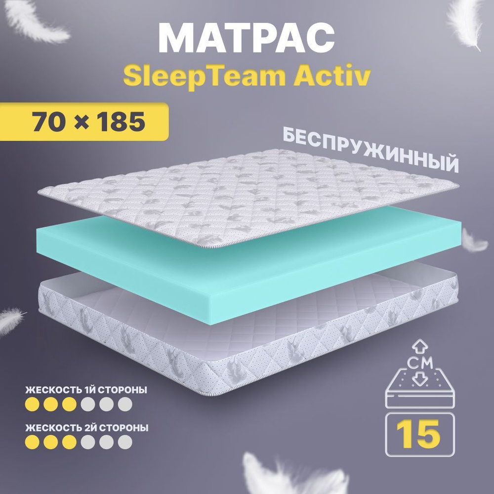 Sleepteam Матрас в кроватку Active, Беспружинный, 70х185 см #1