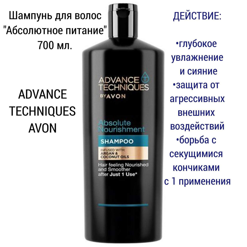 Шампунь для волос Абсолютное питание AVON, 700 мл #1