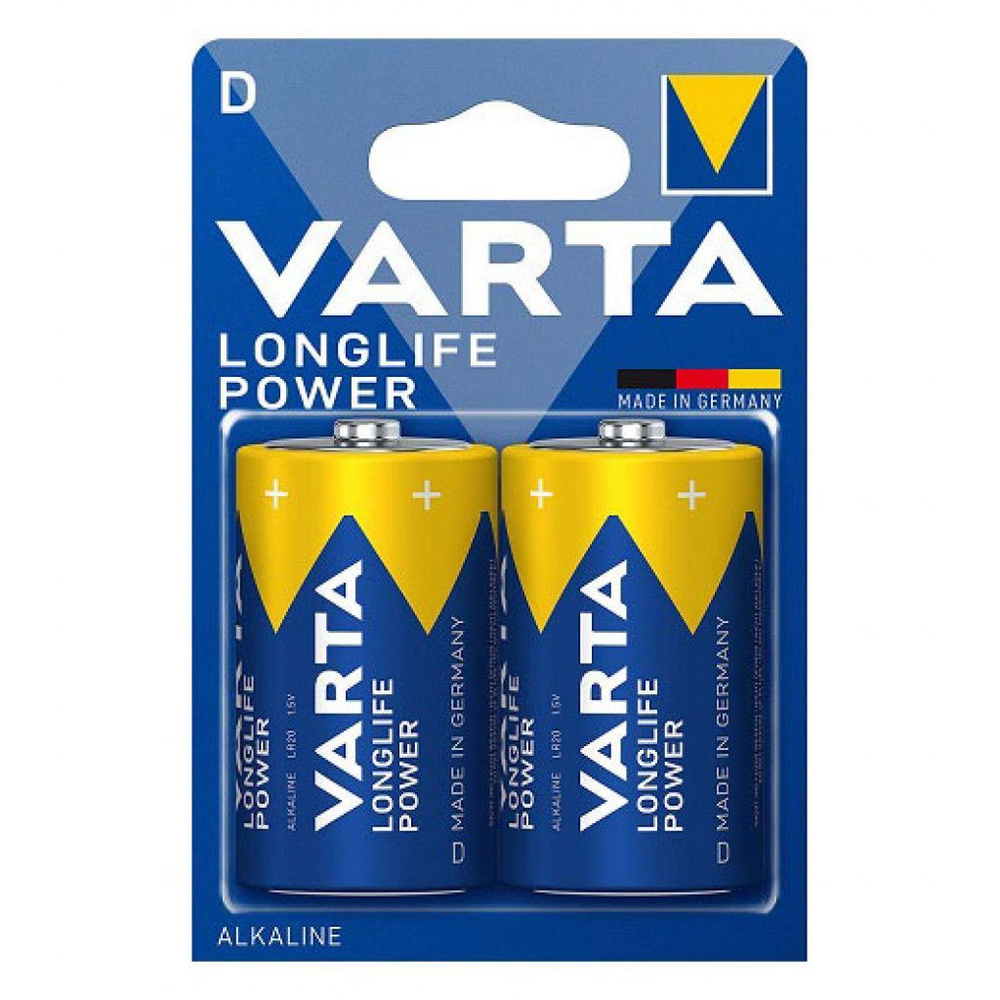 Varta Батарейка D, Щелочной тип, 1,5 В, 2 шт. Уцененный товар #1