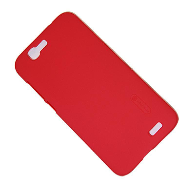 Чехол для Huawei Ascend G7 (G760-L01) задняя крышка пластик ребристый Nillkin <красный>  #1