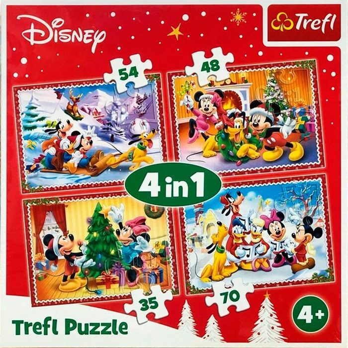 Trefl Puzzle Disney 4 в 1 время Рождества.