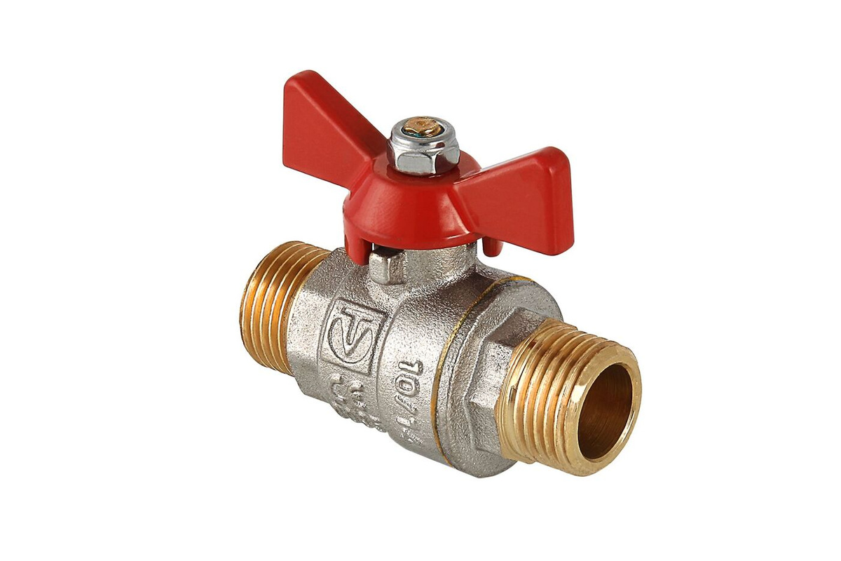 Кран шаровый BASE, рукоятка бабочка 1\" наружная-наружная Valtec VT.219 ...