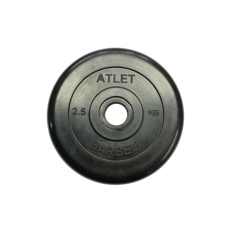 Прорезиненный диск (блин) для гантели или штанги Barbell с посадочным ...