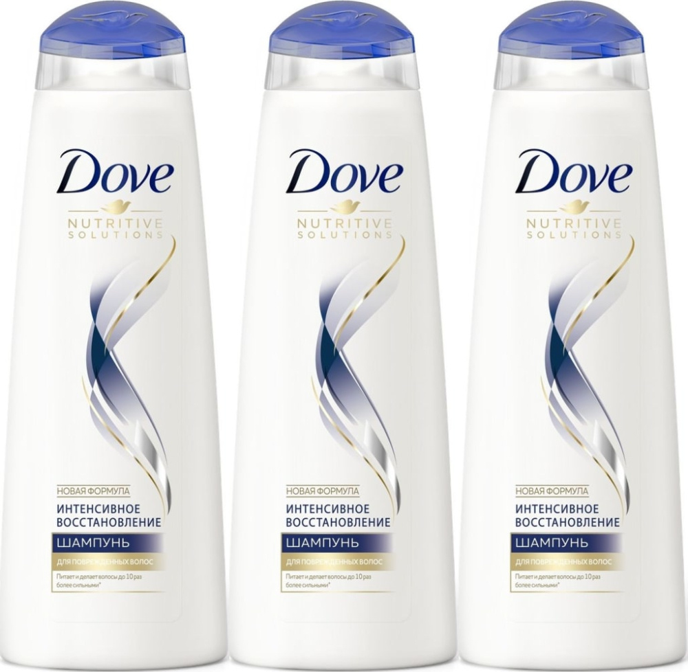 Dove Шампунь Hair Therapy Интенсивное восстановление, 380 мл, комплект ...