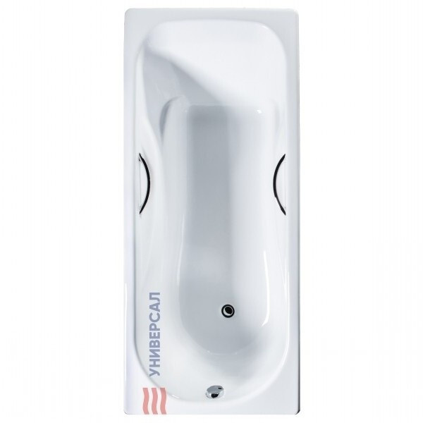 Ванна чугунная Универсал Сибирячка 180x80, с отверстиями для ручек ...