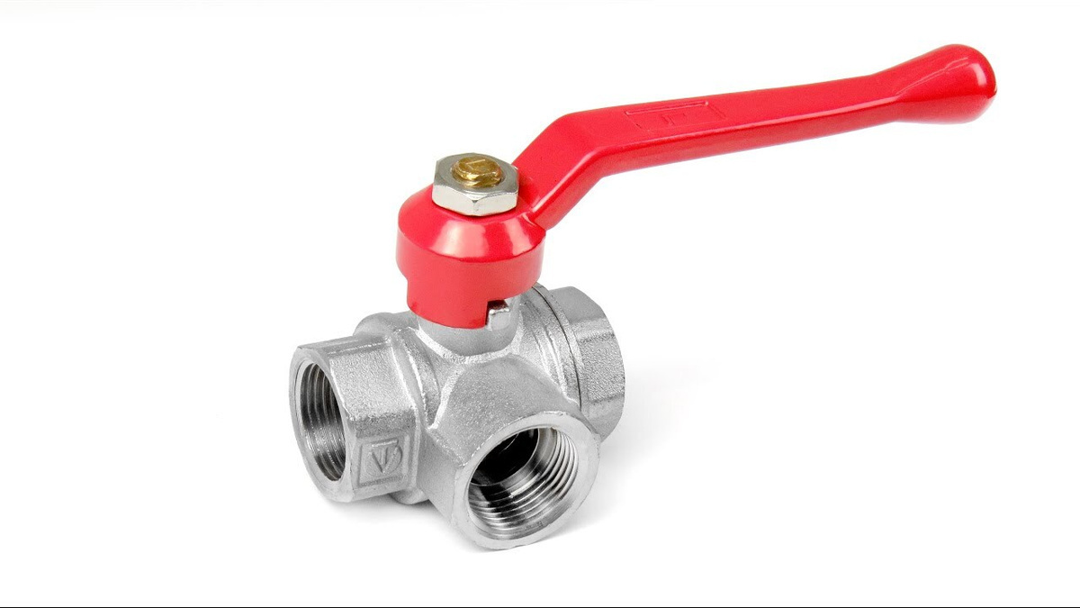 Кран шаровый VALTEC BASE трехходовой, тип L 1/2\" внутренняя-внутренняя ...