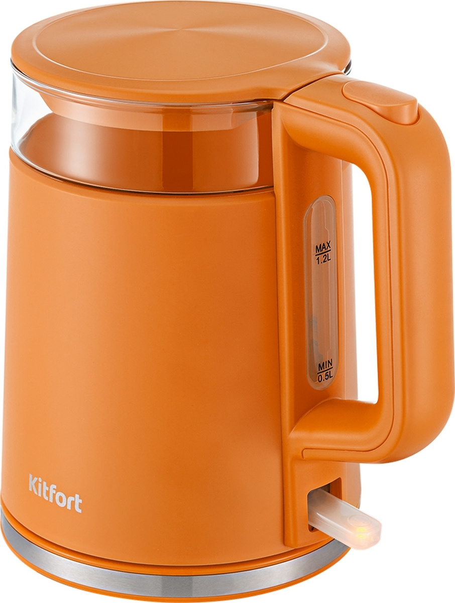 Электрический чайник Kitfort КТ-6124-4, оранжевый #1