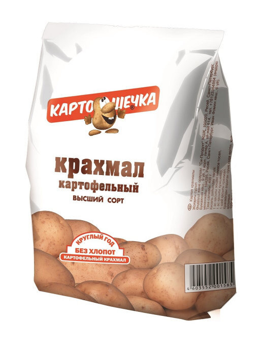 Крахмал картофельный Картошечка "Высший сорт" ГОСТ, пакет 400 гр ...