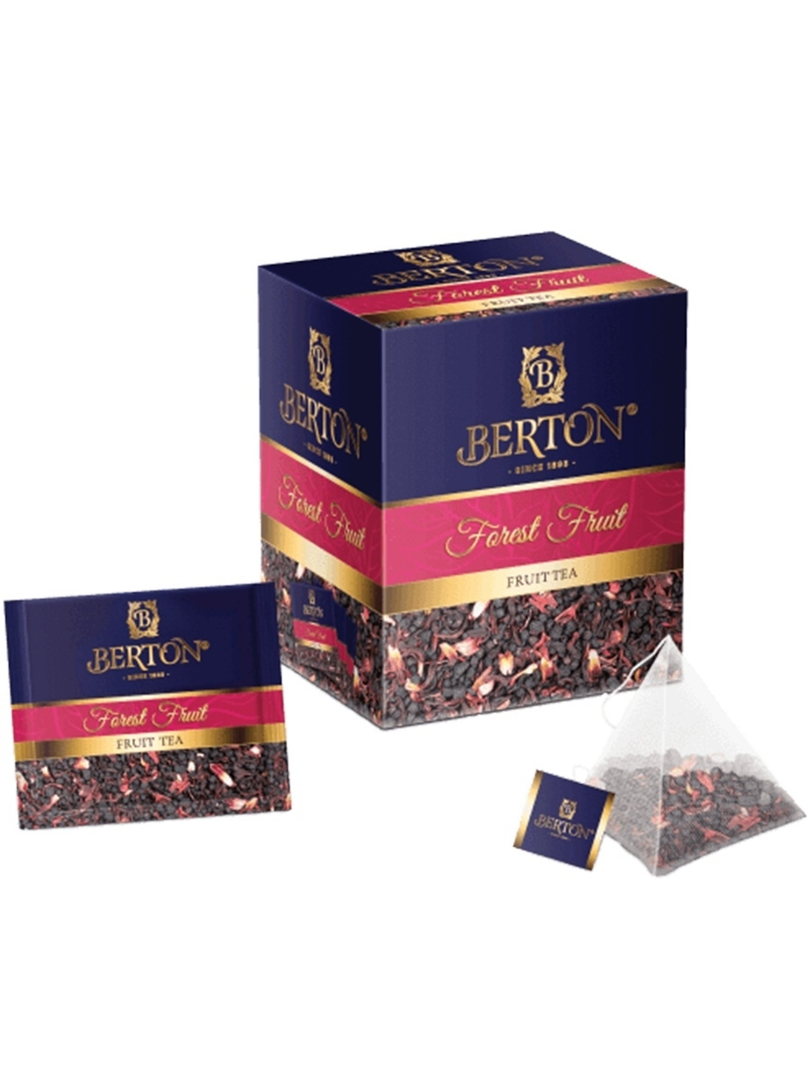 Фруктовый чай в пакетиках Berton Лесная ягода (20 пирамидок) — купить в ...