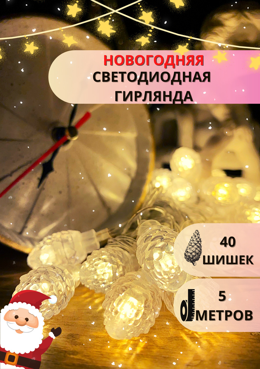 Электрогирлянды Новогодние Светодиодные Электрогирлянды Новогодние Светодиодные