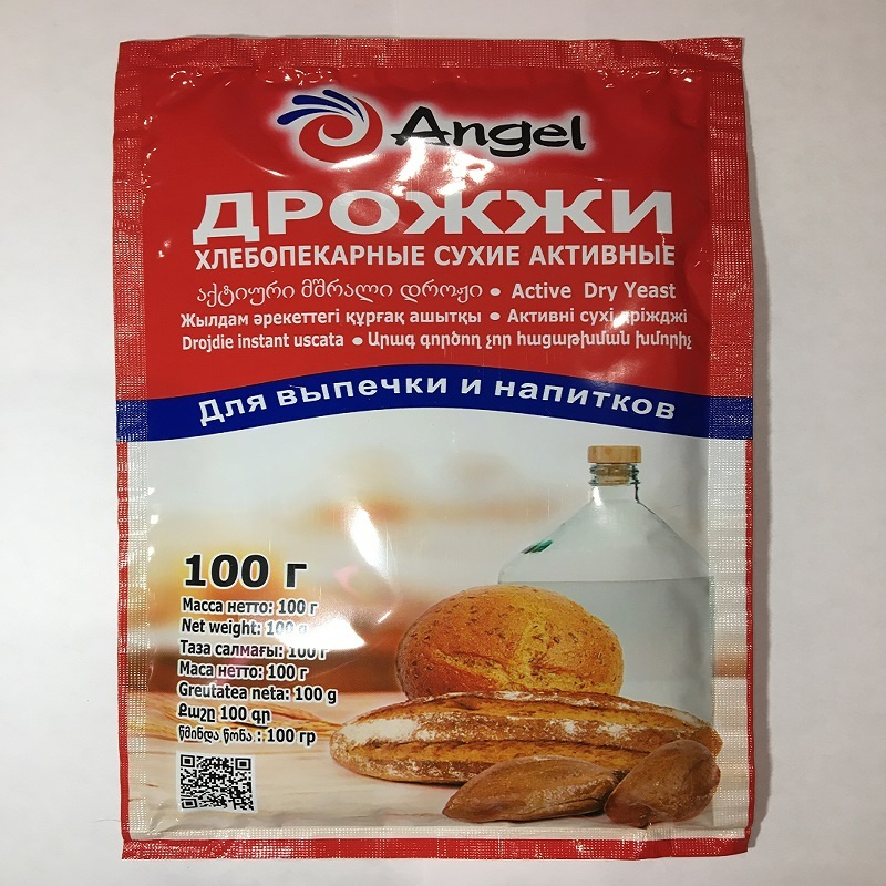 Дрожжи сухие активные хлебопекарные "Angel" 100 гр — купить в интернет ...