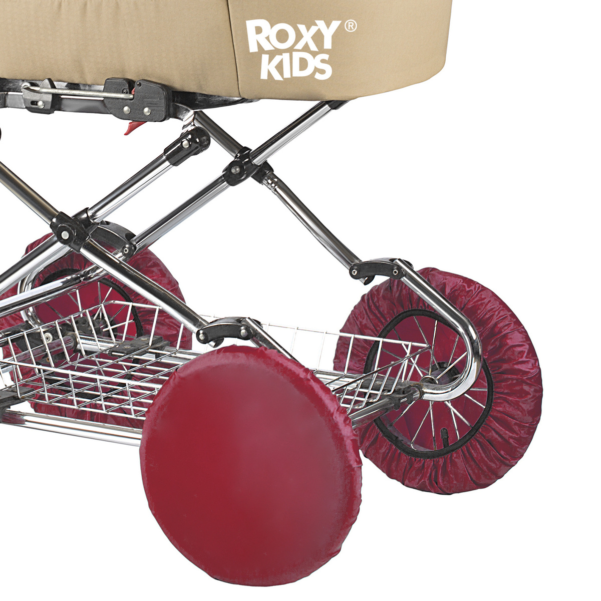 Чехлы на колеса для детской коляски на резинке, грязеотталкивающие, диамерт до 32 см, от ROXY-KIDS, 4 #1