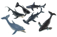 Набор больших фигурок морских обитателей (24 см), 6 шт. - акула, дельфин, кит. Спонсорские товары