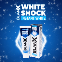 Отбеливающая зубная паста Blanx White Shock Instant White мгновенное отбеливание, 75 мл. Спонсорские товары