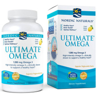 Nordic Naturals Omega-3, Lemon Flavor - 1280 mg Omega-3-  60 Soft Gels - Fish Oil - EPA &amp; DHA - Immune Support, Brain &amp; Heart Health, Optimal Wellness - Non-GMO - лимонный вкус - 1280 мг Омега-3 60 штук. Спонсорские товары