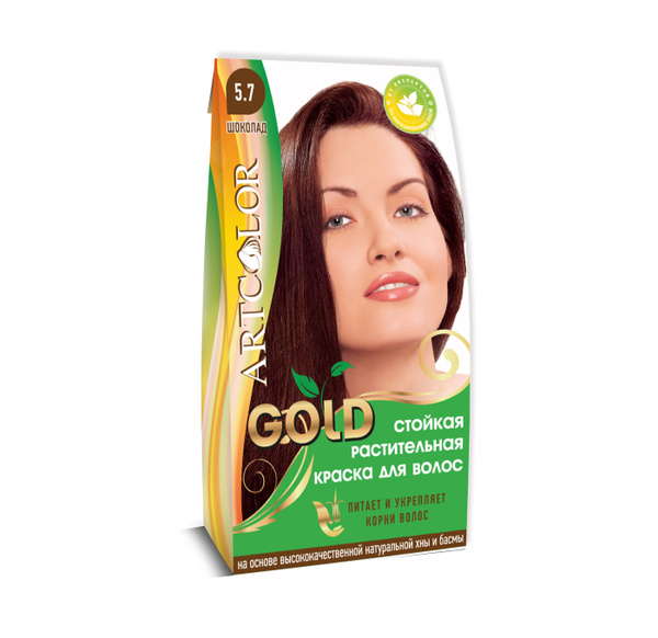 Артколор Краска для волос, растительная "GOLD ",Шоколад,тон 107, 25гр ...