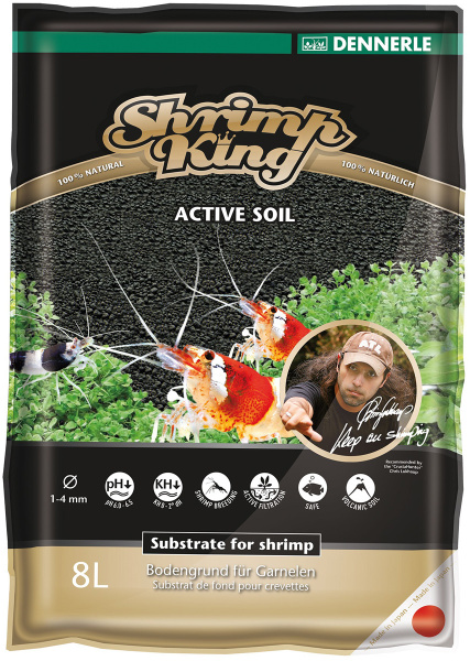 Грунт питательный для аквариума Shrimp King Active Soil 1-4 мм Dennerle ...