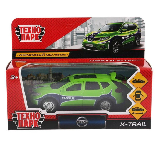 Машина Технопарк Nissan X-Trail Спорт 12 см зеленая металл инерция, X ...