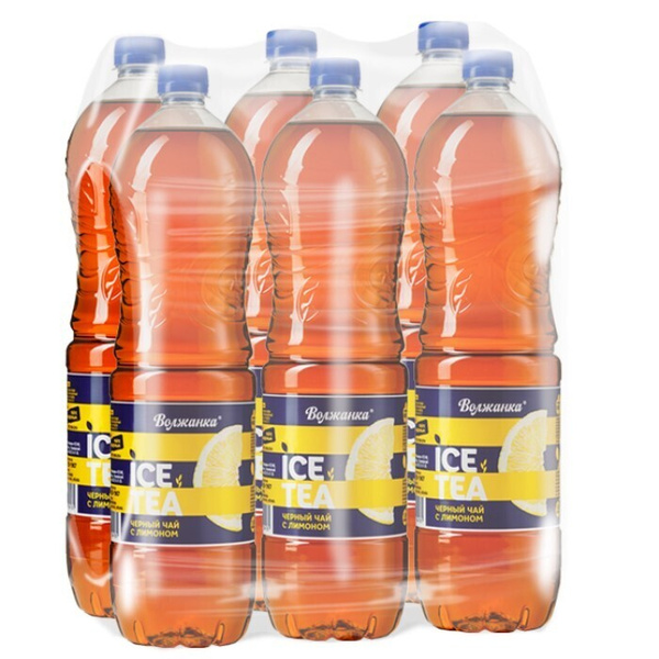 Волжанка Ice Tea черный чай с лимоном 1,5л х 6 шт. - купить с доставкой ...