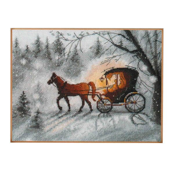 Набор для вышивания крестом ОВЕН, вышивка крестиком Вечерняя прогулка ...