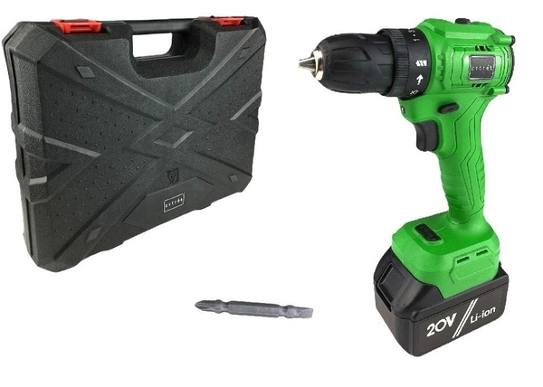 Дрель-шуруповерт Zitrek Greenpower 20 Pro1 ( Li-ion аккумулятор, кейс ...